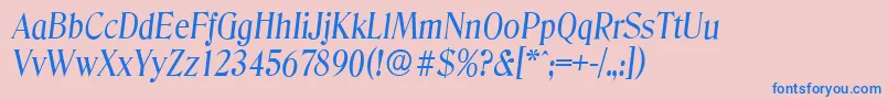 fuente DenverserialItalic – Fuentes Azules Sobre Fondo Rosa