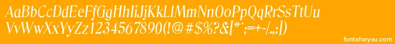 fuente DenverserialItalic – Fuentes Blancas Sobre Fondo Naranja