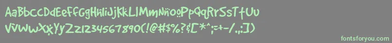Gooddog Cool Font – Green Fonts on Gray Background