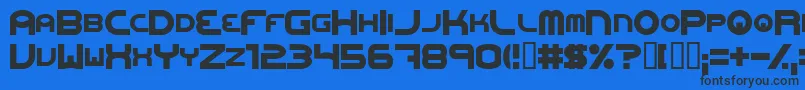 フォントOneweb – 黒い文字の青い背景