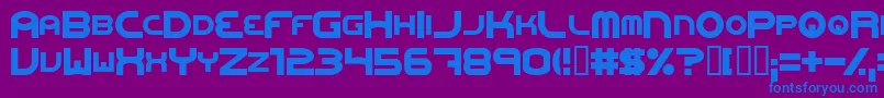 フォントOneweb – 紫色の背景に青い文字