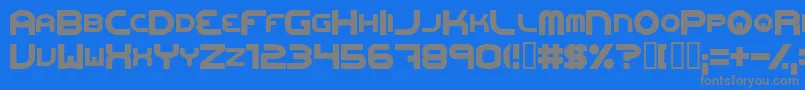 フォントOneweb – 青い背景に灰色の文字