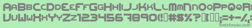 フォントOneweb – 緑の背景に灰色の文字