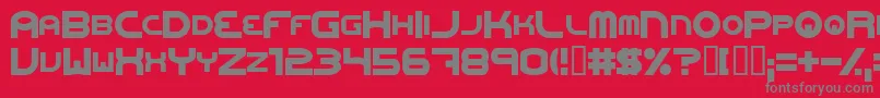 フォントOneweb – 赤い背景に灰色の文字