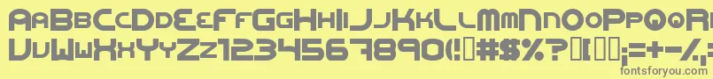 Oneweb-fontti – harmaat kirjasimet keltaisella taustalla