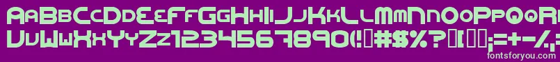 フォントOneweb – 紫の背景に緑のフォント
