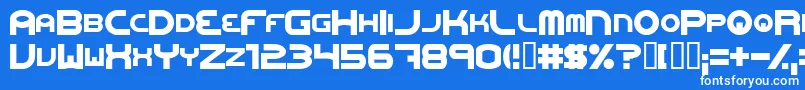 フォントOneweb – 青い背景に白い文字