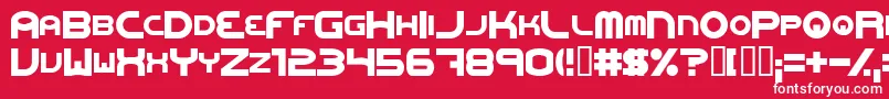 フォントOneweb – 赤い背景に白い文字