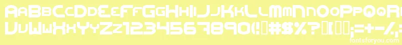 Шрифт Oneweb – белые шрифты на жёлтом фоне