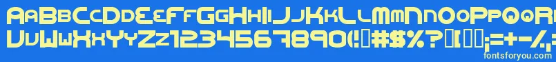Oneweb Font – Yellow Fonts on Blue Background