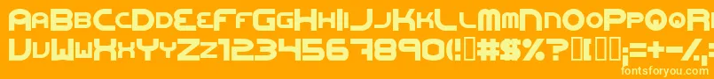 フォントOneweb – オレンジの背景に黄色の文字