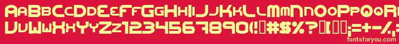 Шрифт Oneweb – жёлтые шрифты на красном фоне