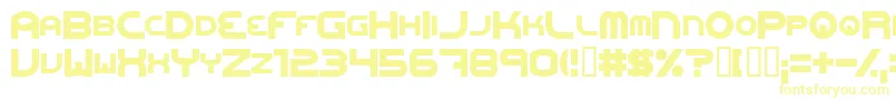 フォントOneweb – 白い背景に黄色の文字