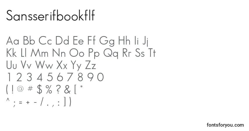Czcionka Sansserifbookflf – alfabet, cyfry, specjalne znaki