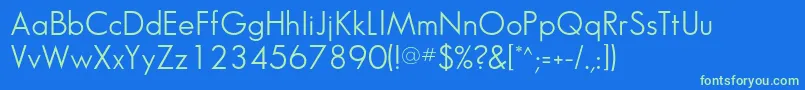 Sansserifbookflf Font – Green Fonts on Blue Background