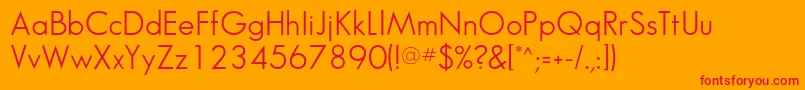 Sansserifbookflf Font – Red Fonts on Orange Background
