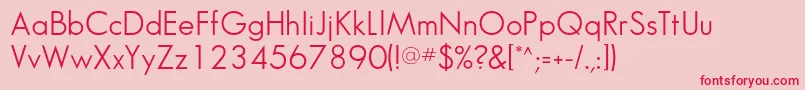 Sansserifbookflf Font – Red Fonts on Pink Background