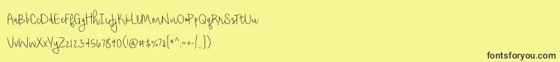 BmdShorthaltThin Font – Black Fonts on Yellow Background