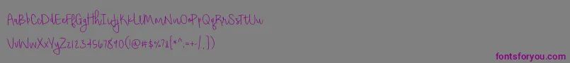 BmdShorthaltThin Font – Purple Fonts on Gray Background