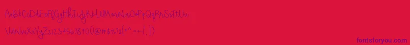 fuente BmdShorthaltThin – Fuentes Moradas Sobre Fondo Rojo