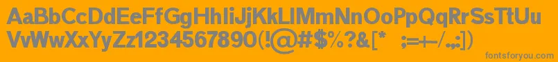 MaximumImpact Font – Gray Fonts on Orange Background