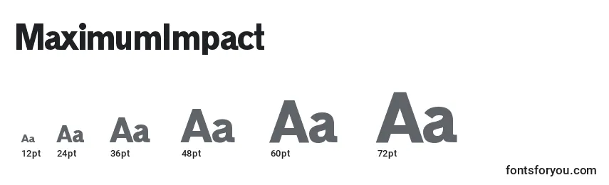 MaximumImpact Font Sizes