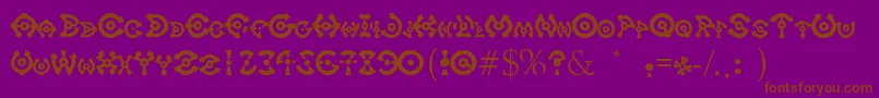 OnTarget Font – Brown Fonts on Purple Background