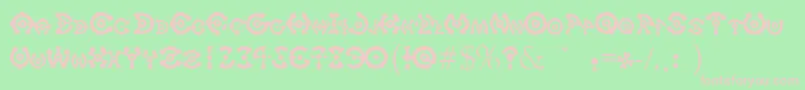 OnTarget Font – Pink Fonts on Green Background