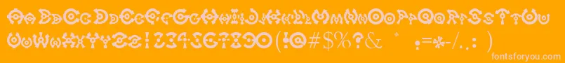 OnTarget Font – Pink Fonts on Orange Background