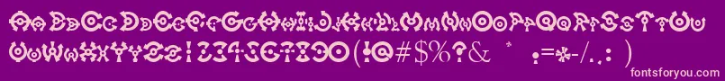 OnTarget Font – Pink Fonts on Purple Background