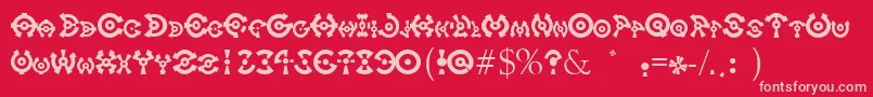 OnTarget Font – Pink Fonts on Red Background