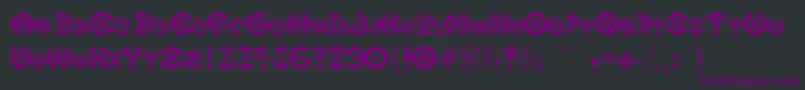 OnTarget Font – Purple Fonts on Black Background