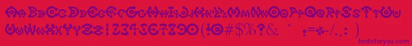 OnTarget Font – Purple Fonts on Red Background