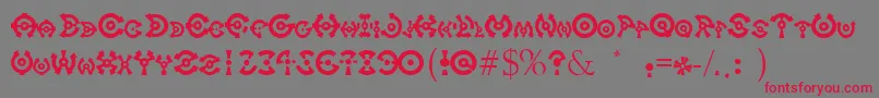 OnTarget Font – Red Fonts on Gray Background
