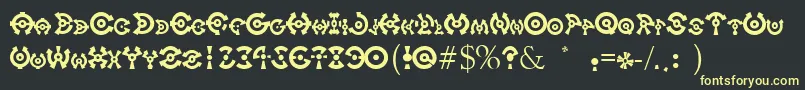 OnTarget Font – Yellow Fonts on Black Background