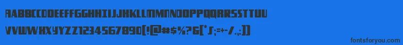 Typhooncond Font – Black Fonts on Blue Background