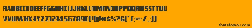 Typhooncond Font – Black Fonts on Orange Background