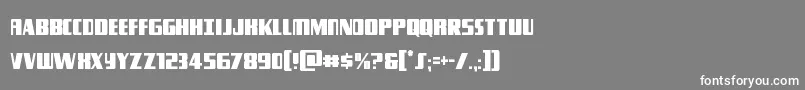 フォントTyphooncond – 灰色の背景に白い文字