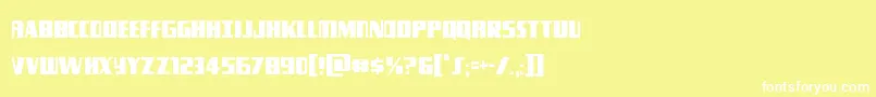 Typhooncond Font – White Fonts on Yellow Background