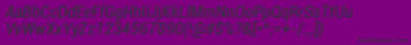 Roboto Condenseditalic Font – Black Fonts on Purple Background