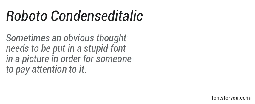 Roboto Condenseditalic Font