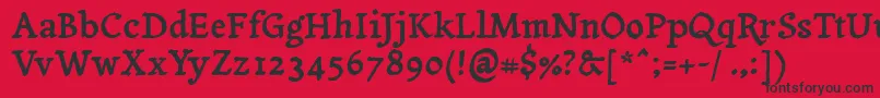 Yanonetagesschrift Font – Black Fonts on Red Background