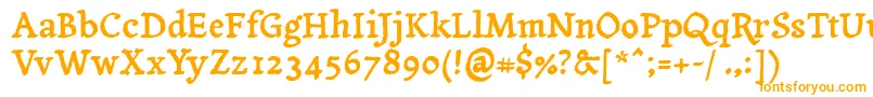 Yanonetagesschrift Font – Orange Fonts on White Background