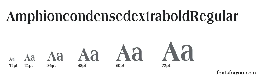 Размеры шрифта AmphioncondensedextraboldRegular