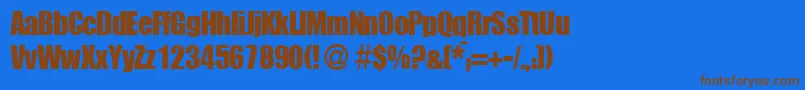ImpasseRegularDb Font – Brown Fonts on Blue Background