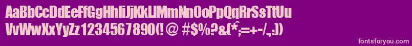 ImpasseRegularDb Font – Pink Fonts on Purple Background