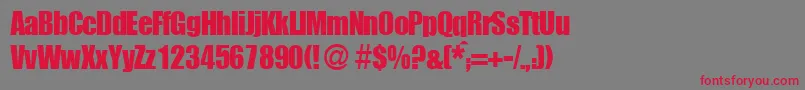 ImpasseRegularDb Font – Red Fonts on Gray Background