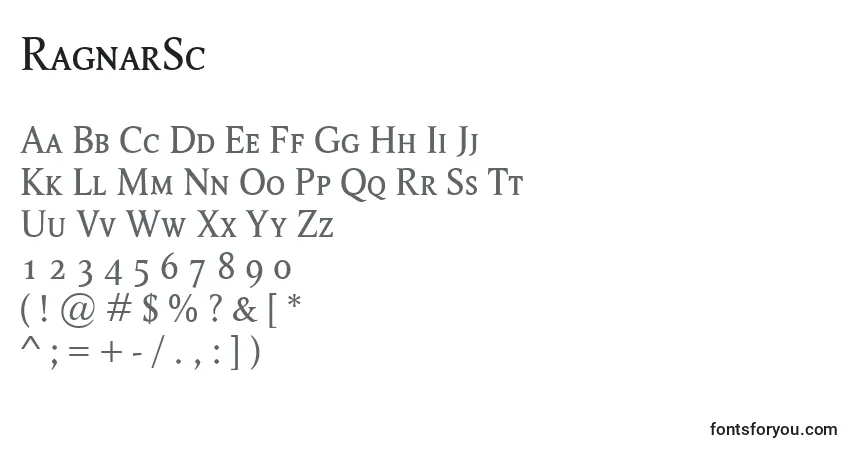 Czcionka RagnarSc – alfabet, cyfry, specjalne znaki