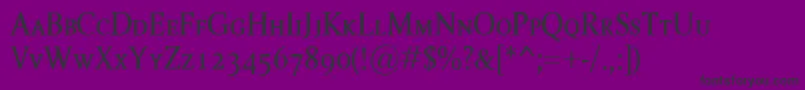 RagnarSc-fontti – mustat fontit violetilla taustalla
