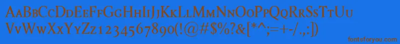 Lisätietoja RagnarSc-fontista RagnarSc-fontti – ruskeat fontit sinisellä taustalla
